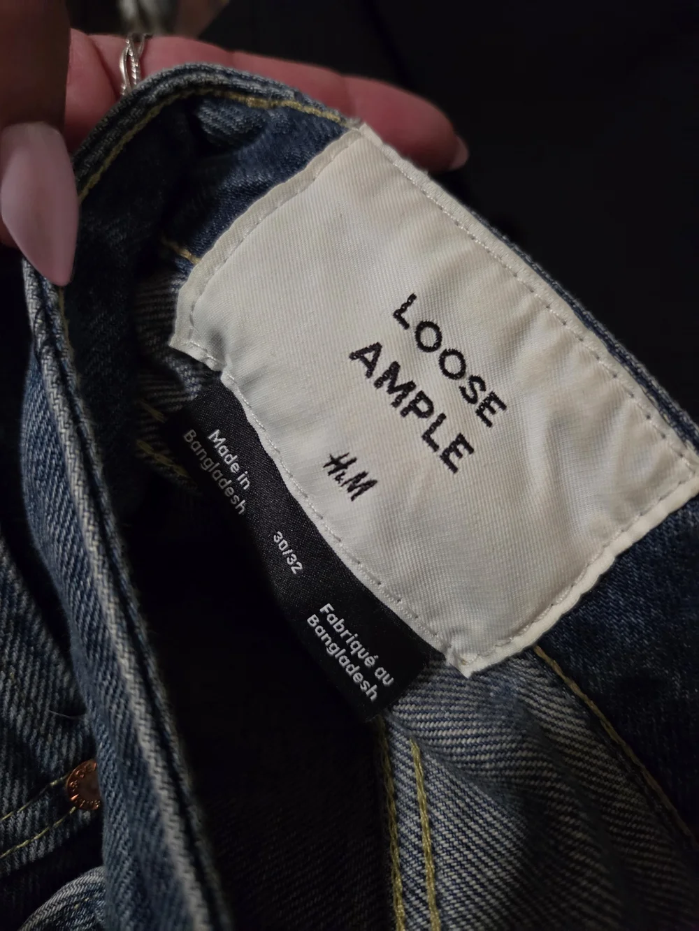H&M Men's Relaxed Blue Washed Jeans